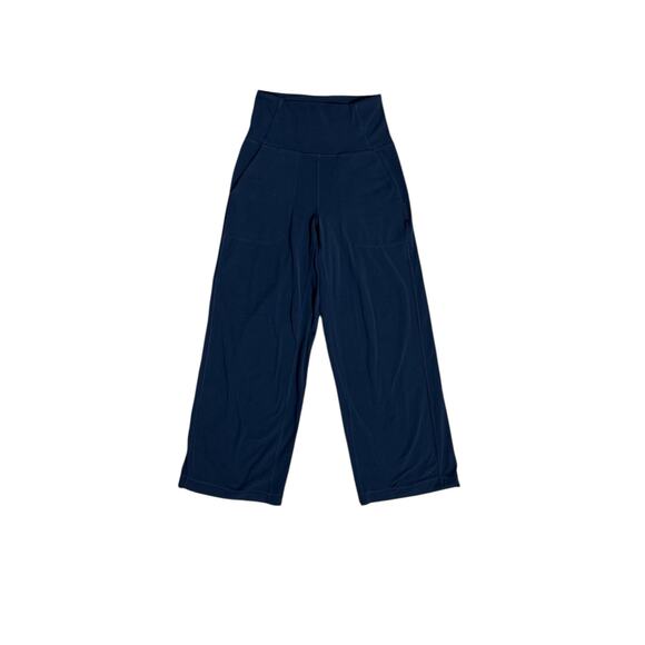 Lululemon Align Wide Leg High Rise Cropped Yoga Pants
Size 2 Navy Blue Pockets - Picture 1 of 4